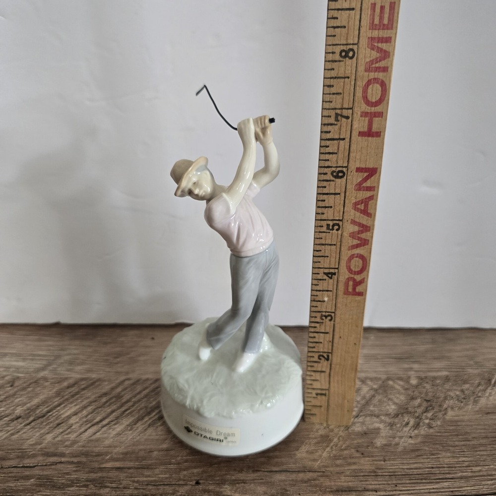 Vintage Otagiri Golfer Music‎ Box "Impossible Dream" Japan 1970's -TESTED Plays - Picture 3 of 9